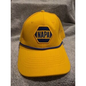 NAPA Auto Parts 100 Anniversary Yellow Mesh Trucker Hat Snapback Vintage
